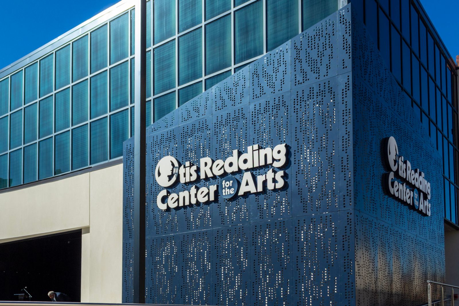Lighted Channel Letter Sign on OrthoGeorgia Building. Collage of Day, night and side view images